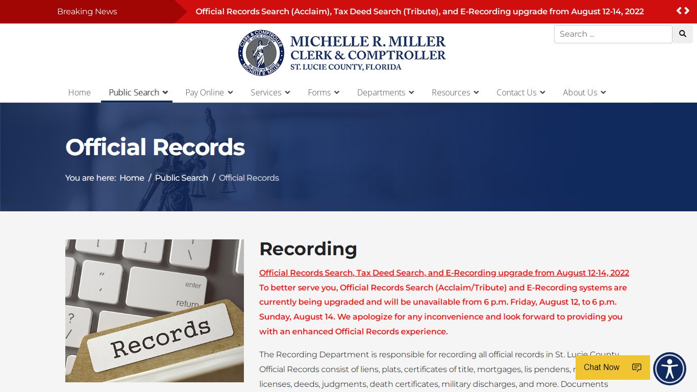 Official Records - Saint Lucie County Clerk of the Circuit ...